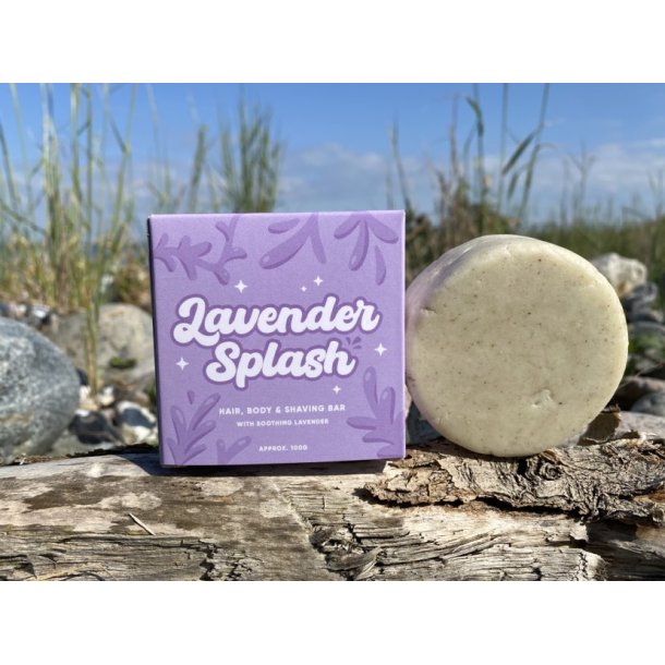 LAVENDER SPLASH - Hair, Body &amp; Shaving bar - med beroligende lavendel
