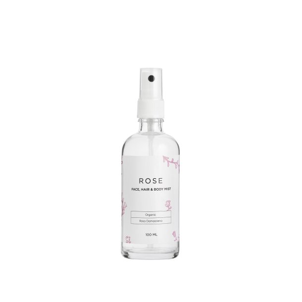 ROSE - Face, Hair &amp; Body mist - kologisk Rosa Damascena Hydrosol 100ML
